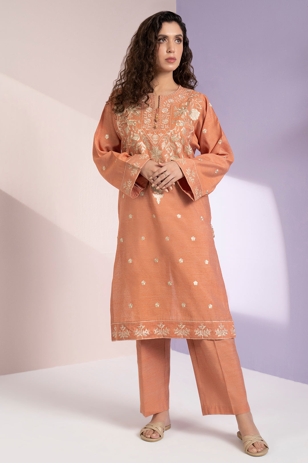 Embroidered Kurta Trouser - 3365