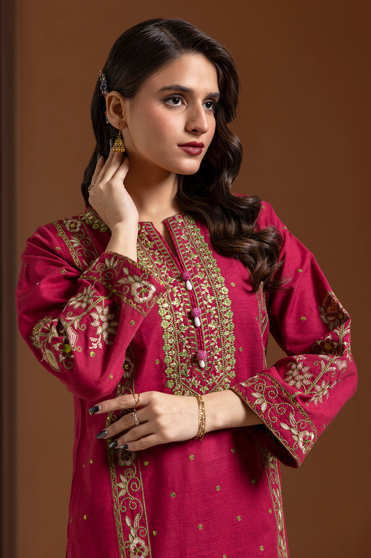 Embroidered Kurta Trouser - 3366