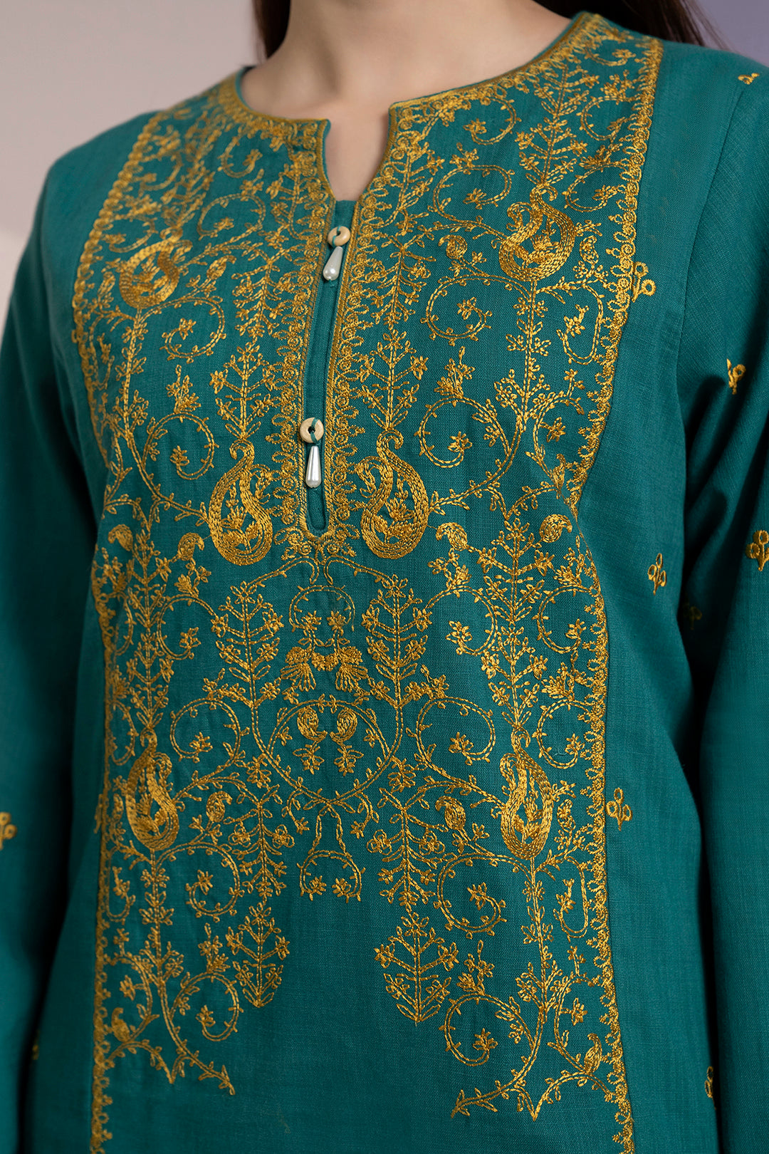 Embroidered Kurta Trouser - 3367