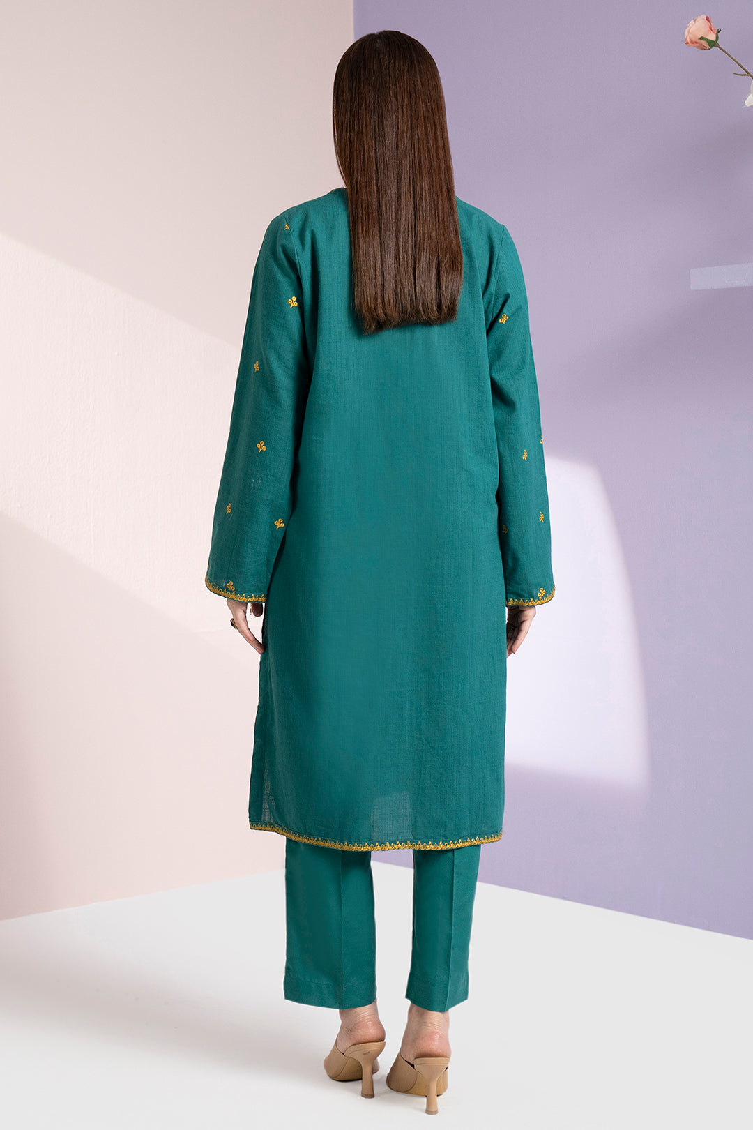 Embroidered Kurta Trouser - 3367