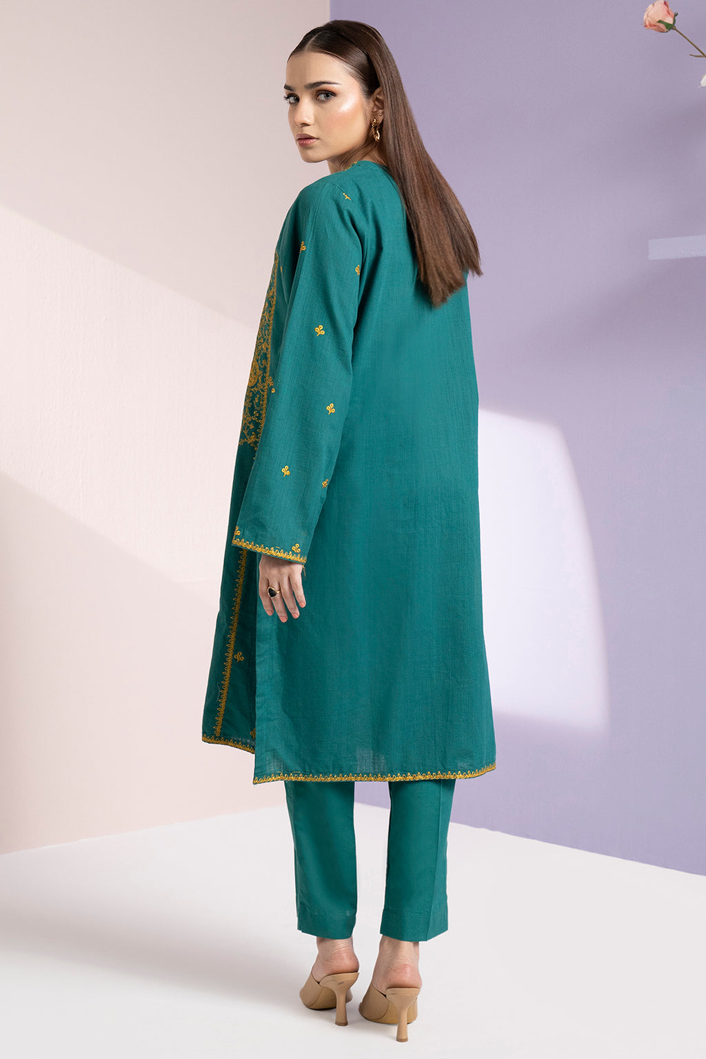 Embroidered Kurta Trouser - 3367