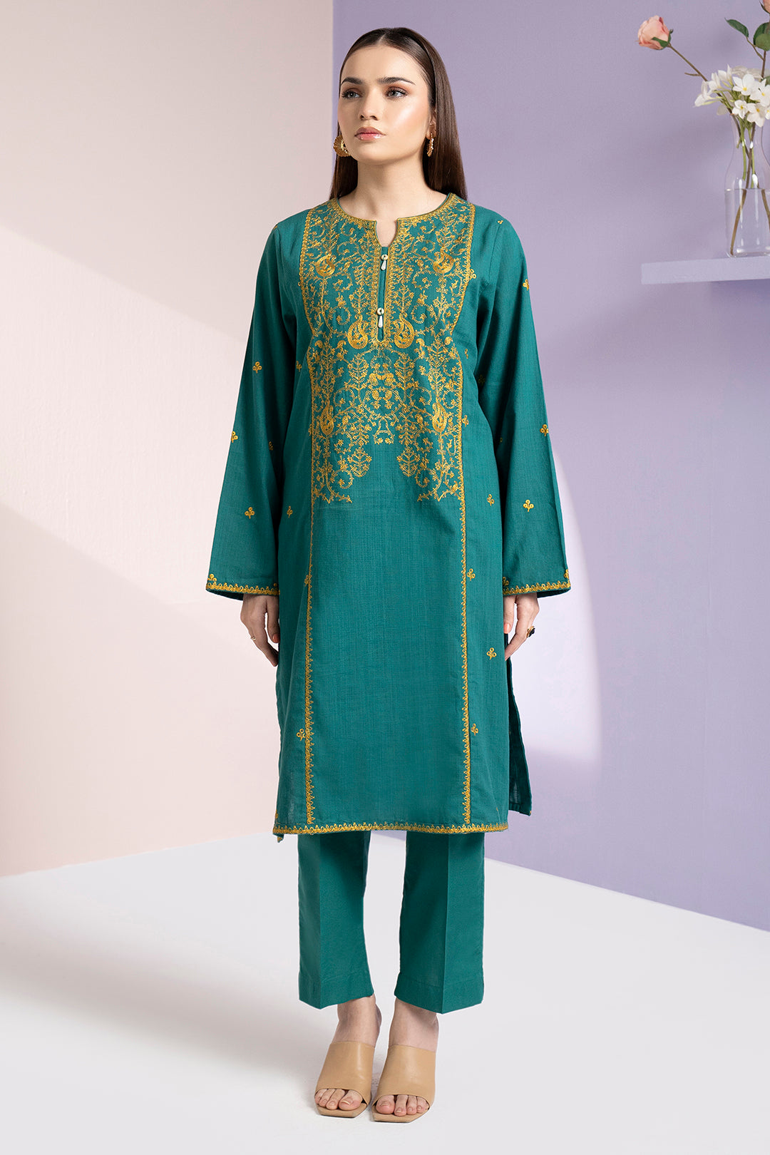 Embroidered Kurta Trouser - 3367