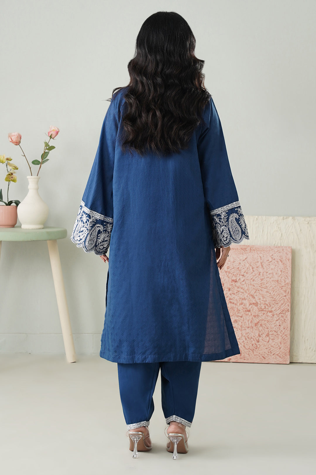 Embroidered Kurta Trouser - 3368