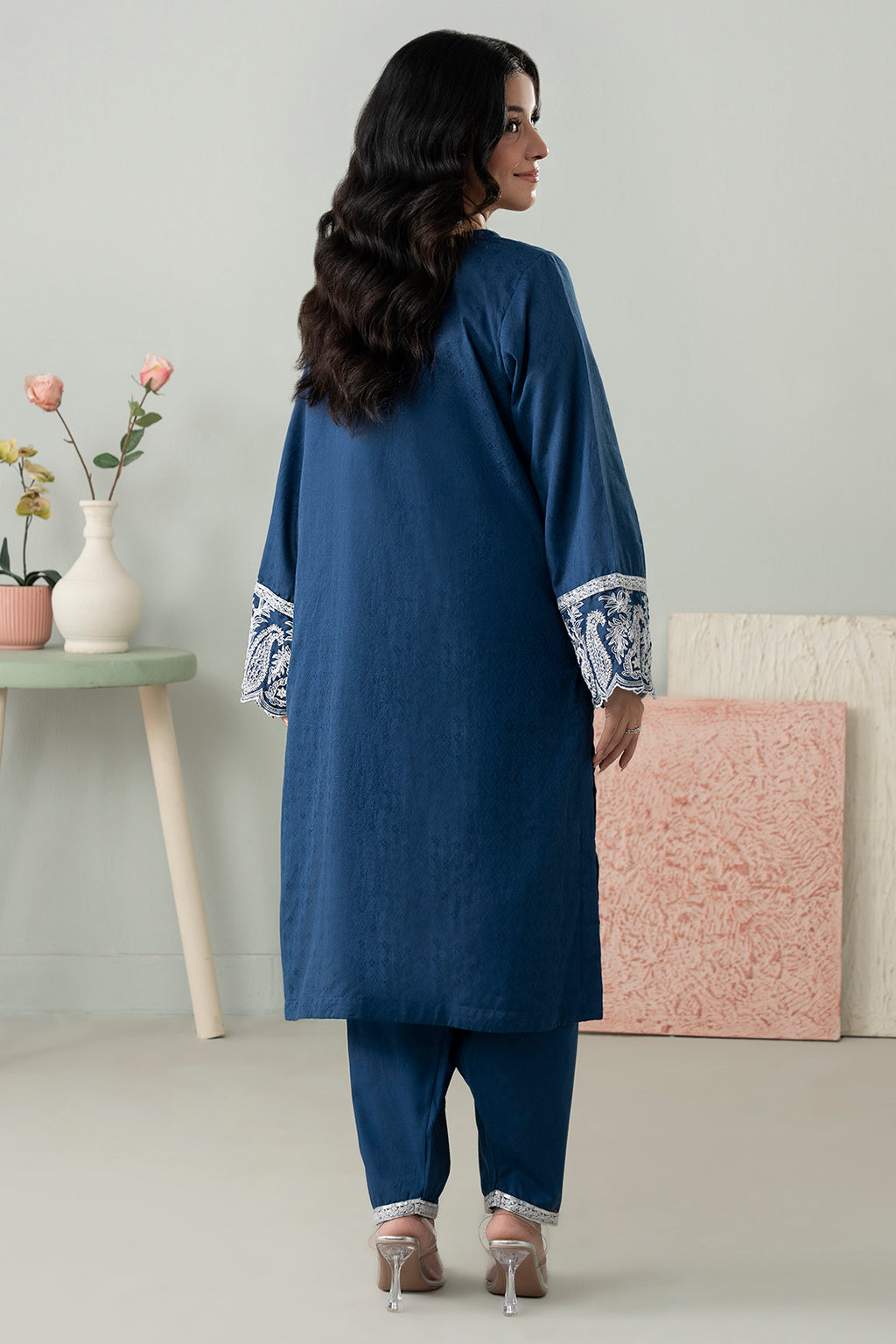 Embroidered Kurta Trouser - 3368