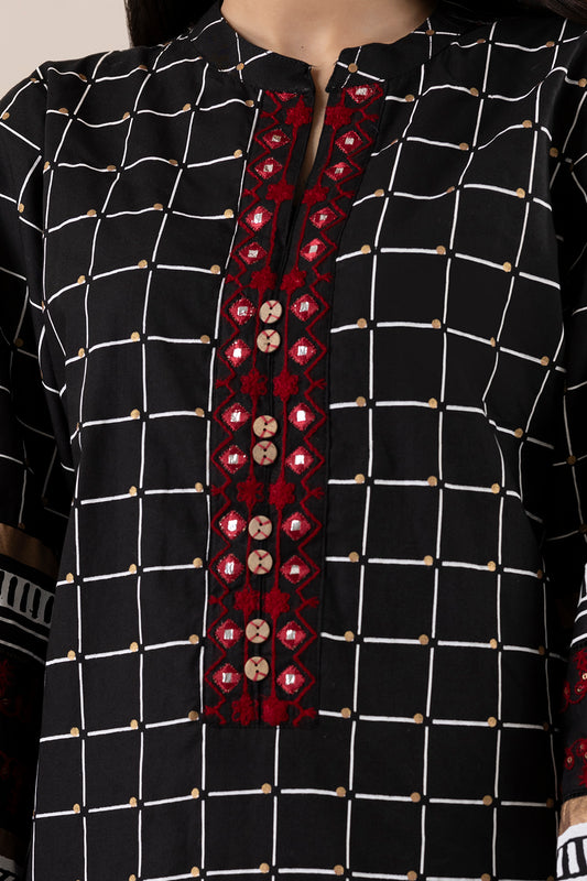 Embroidered Kurta Trouser - 3384