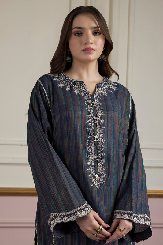 Embroidered Kurta Trouser - 3386