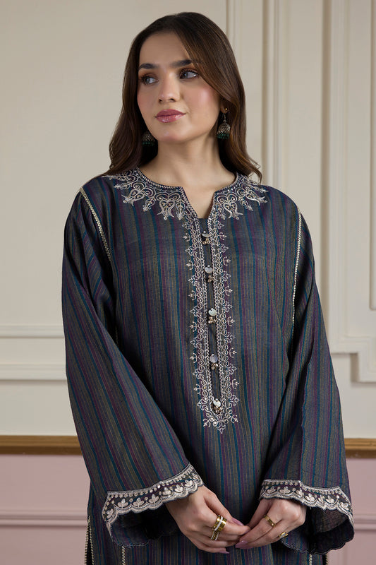 Embroidered Kurta Trouser - 3386