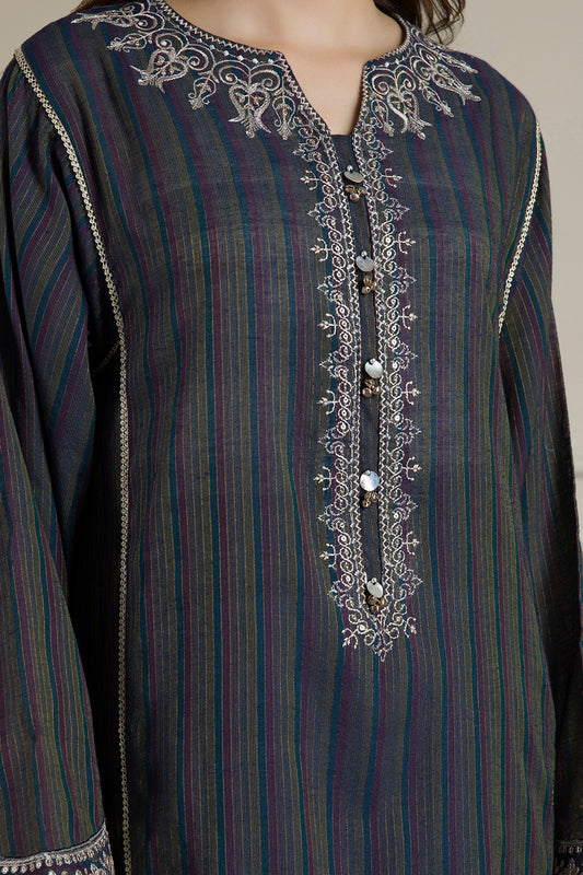 Embroidered Kurta Trouser - 3386
