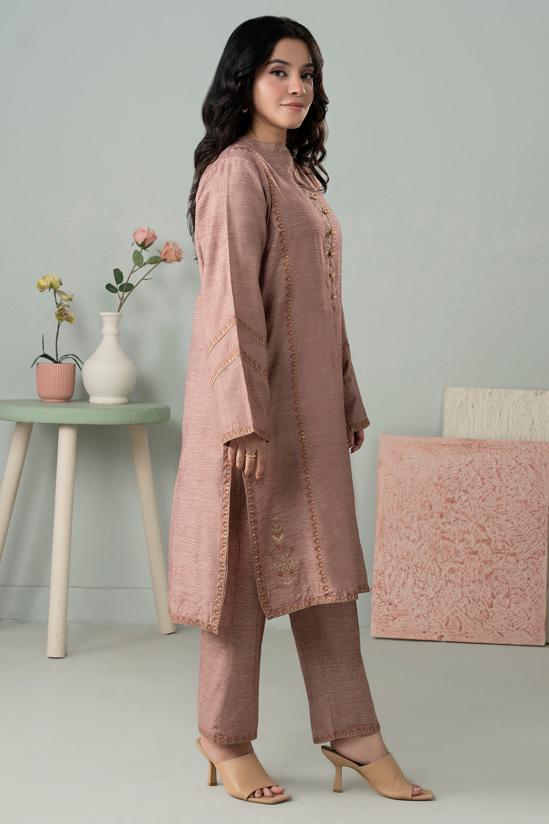 Embroidered Kurta Trouser - 3387