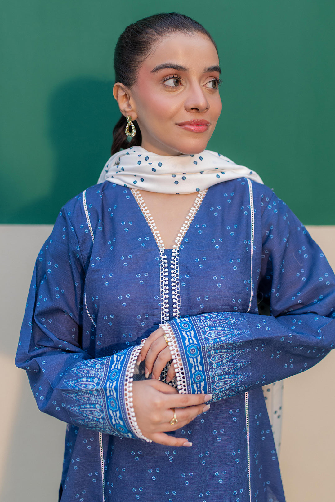 Kurta Shawl Trouser - 2945