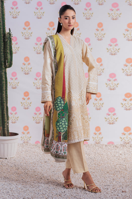 Embroidered Kurta Dupatta Trouser - 2950