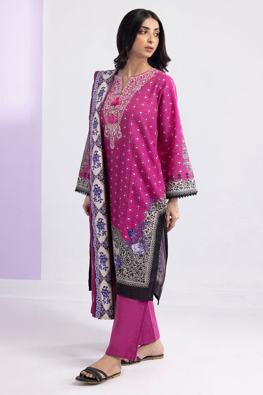 Embroidered Kurta Dupatta Trouser - 2952