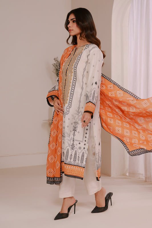 Embroidered Kurta Dupatta Trouser - 2953