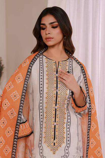 Embroidered Kurta Dupatta Trouser - 2953