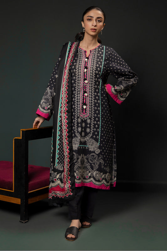 Kurta Shawl Trouser - 3008