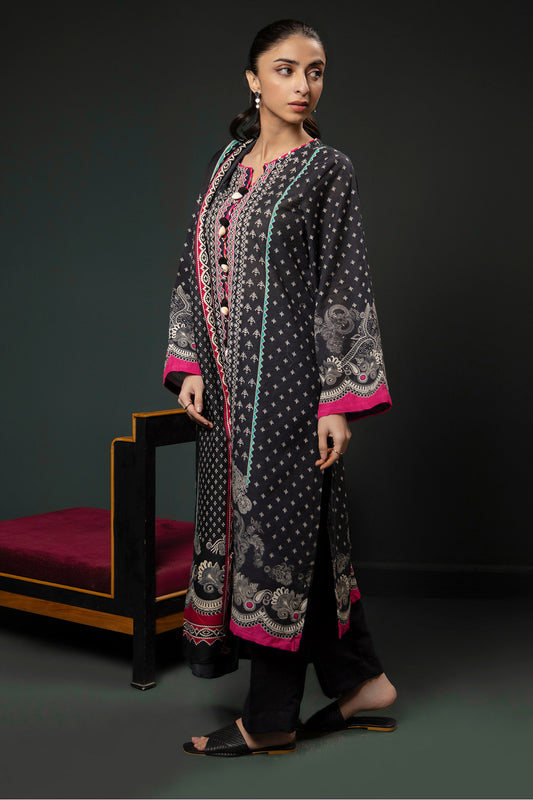 Kurta Shawl Trouser - 3008