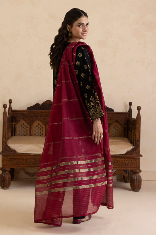 Embroidered Kurta Dupatta Trouser - 3016