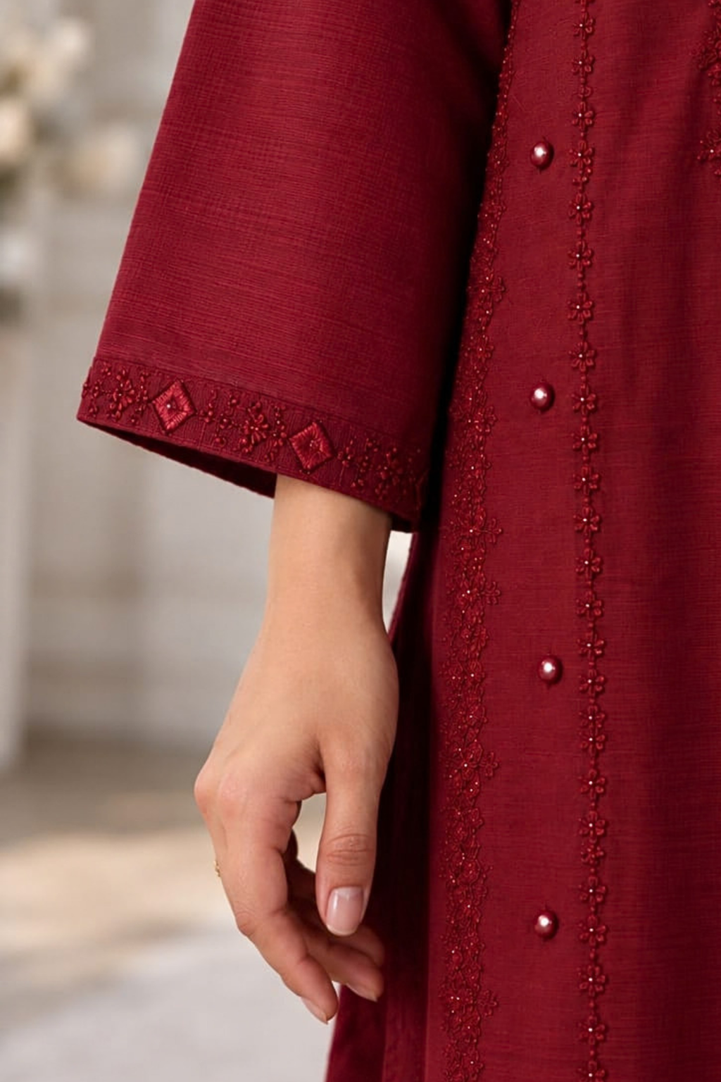 Embroidered Kurta Dupatta Trouser - 3017
