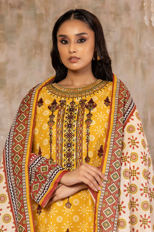 Embroidered Kurta Dupatta Trouser - 3041