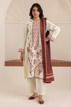 Embroidered Kurta Dupatta Trouser - 3063