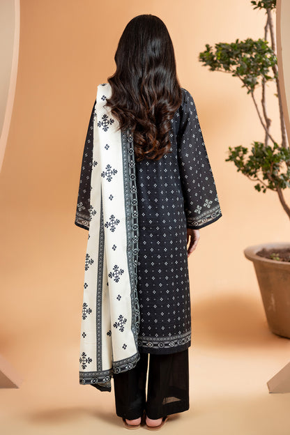 Embroidered Kurta Shawl Trouser - 3071