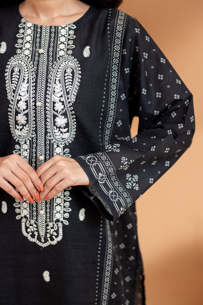 Embroidered Kurta Shawl Trouser - 3071