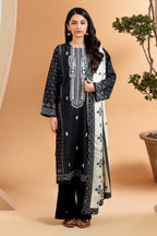 Embroidered Kurta Shawl Trouser - 3071