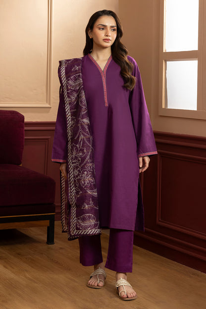 Embroidered Kurta Dupatta Trouser - 3074