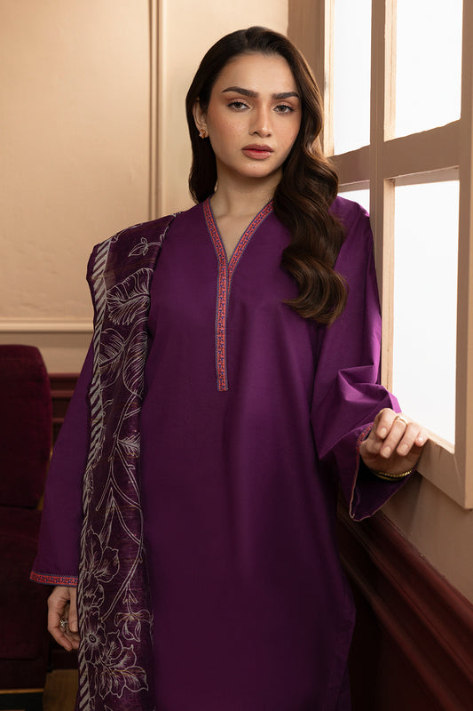 Embroidered Kurta Dupatta Trouser - 3074