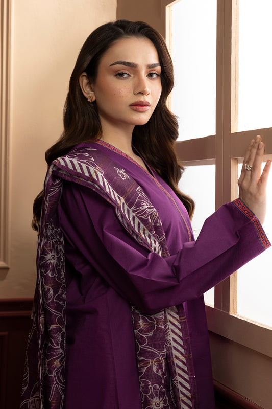 Embroidered Kurta Dupatta Trouser - 3074