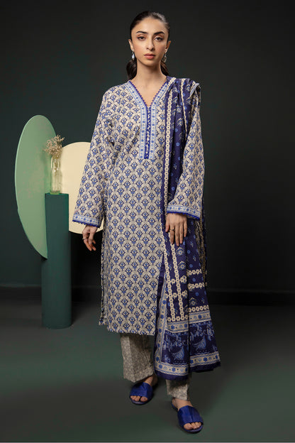 Kurta Shawl Trouser - 3153