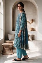 Embroidered Kurta Dupatta Trouser - 3156