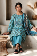Embroidered Kurta Dupatta Trouser - 3156