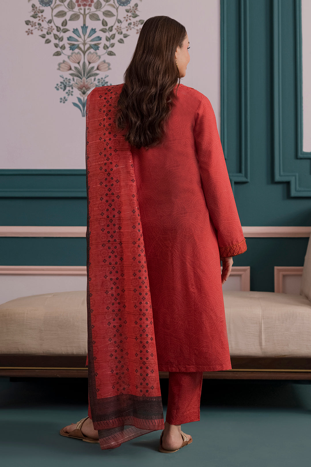 Embroidered Kurta Dupatta Trouser - 3157