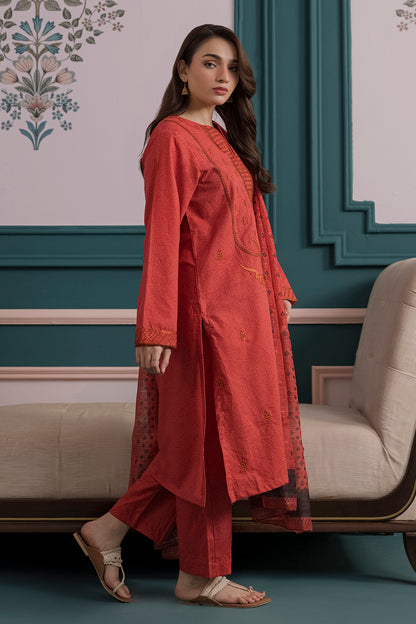 Embroidered Kurta Dupatta Trouser - 3157