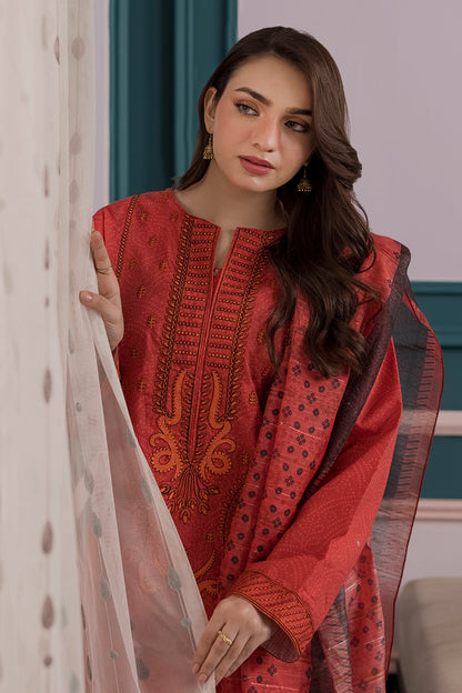 Embroidered Kurta Dupatta Trouser - 3157