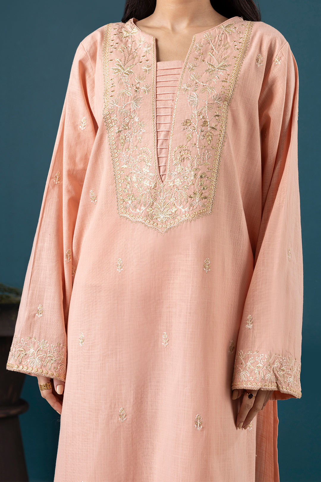 Embroidered Kurta Dupatta Trouser - 3169