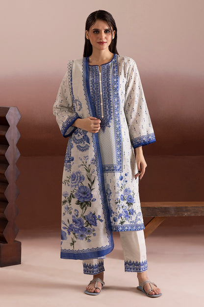 Embroidered Kurta Dupatta Trouser - 3174