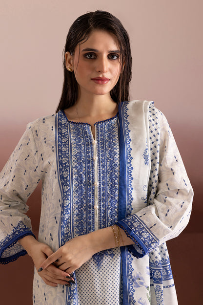 Embroidered Kurta Dupatta Trouser - 3174