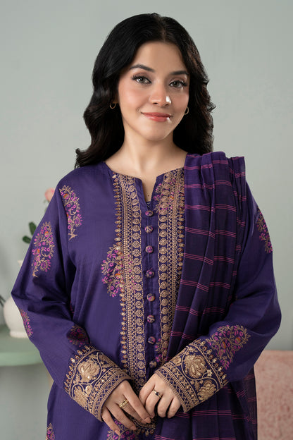 Embroidered Kurta Dupatta Trouser - 3352