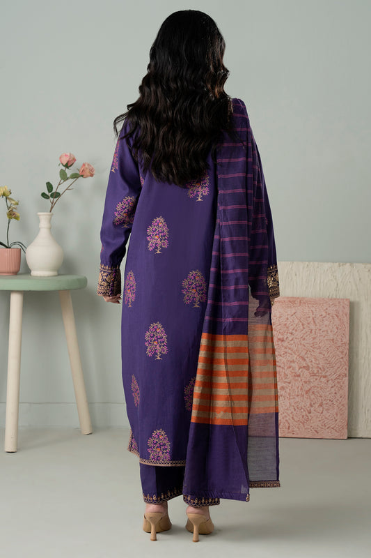 Embroidered Kurta Dupatta Trouser - 3352