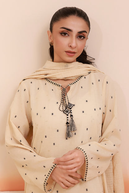 Embroidered Kurta Dupatta Trouser - 3353