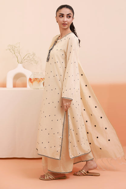 Embroidered Kurta Dupatta Trouser - 3353