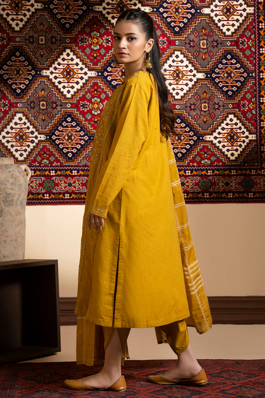 Embroidered Kurta Dupatta Trouser - 3354