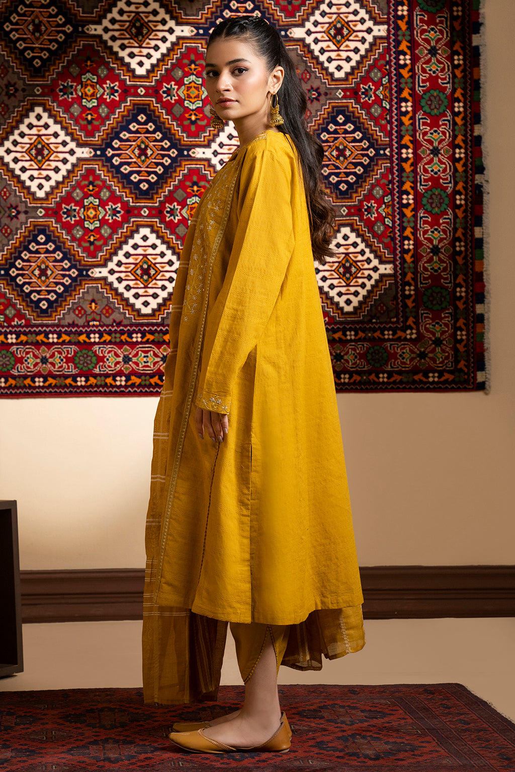 Embroidered Kurta Dupatta Trouser - 3354