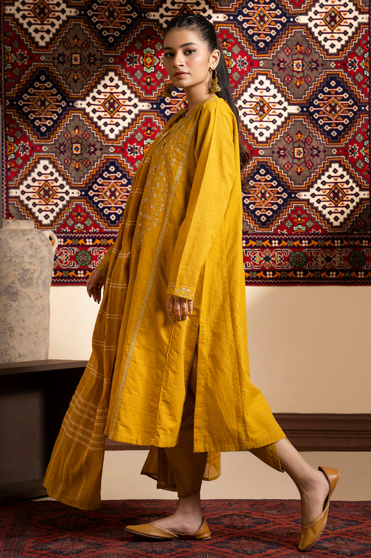Embroidered Kurta Dupatta Trouser - 3354