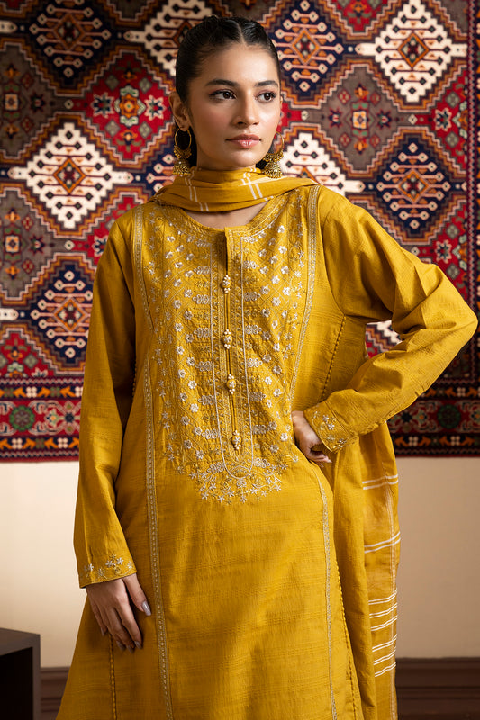 Embroidered Kurta Dupatta Trouser - 3354