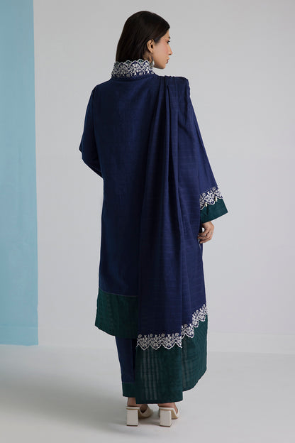 Embroidered Kurta Dupatta Trouser - 3355