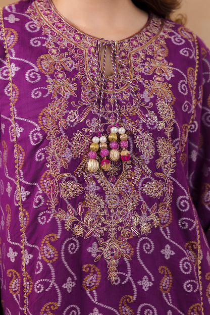 Embroidered Kurta Dupatta Trouser - 3356