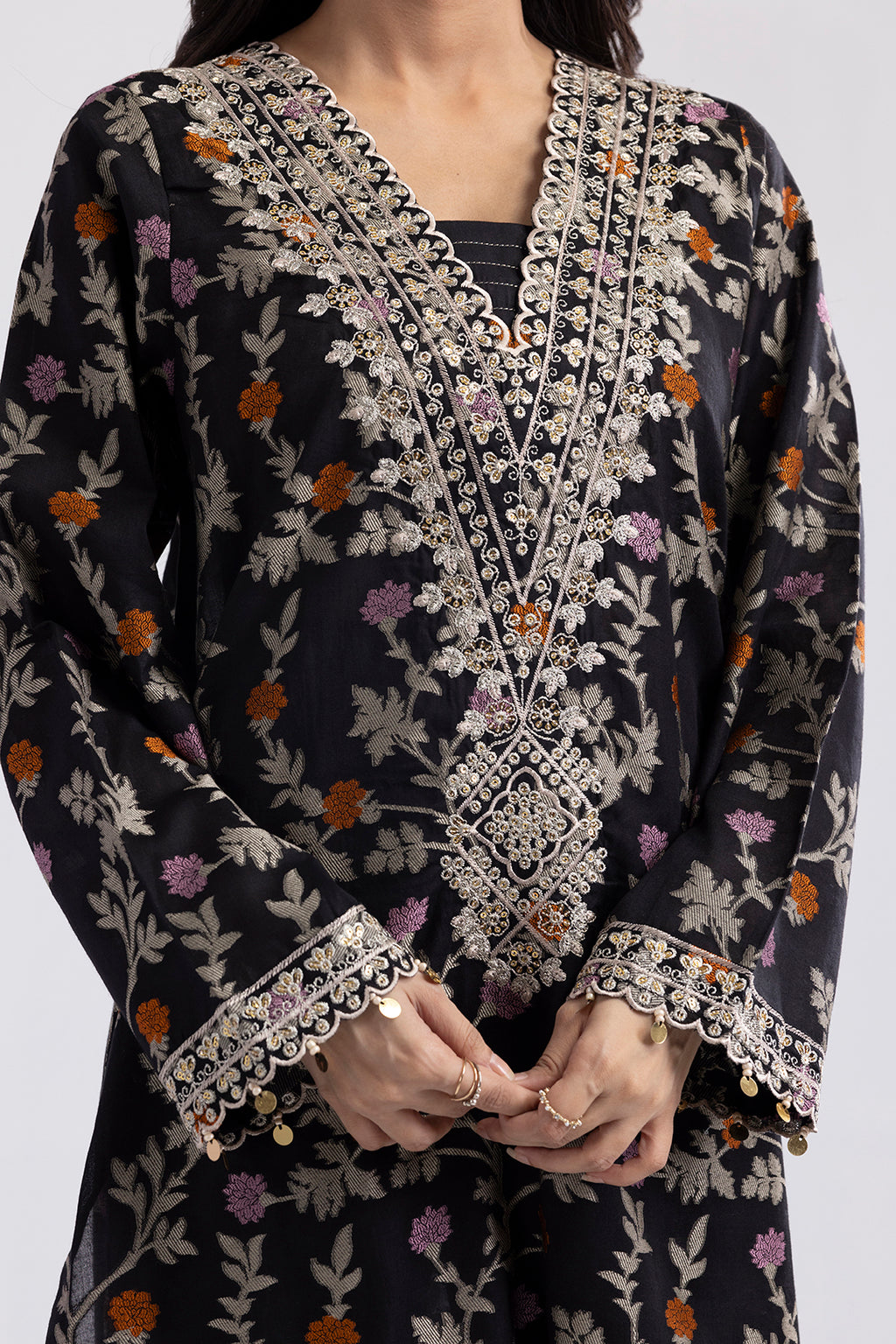Embroidered Kurta Dupatta Trouser - 3358